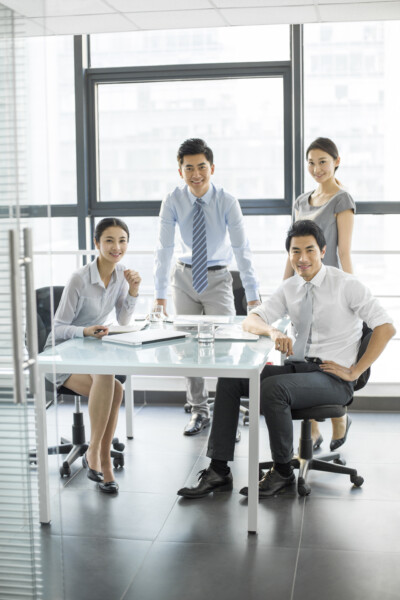 Portrait of young Chinese business people